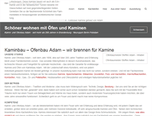 Tablet Screenshot of kaminbau-adam.de